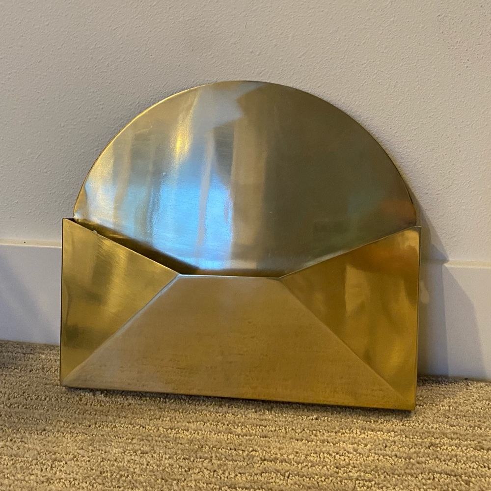 gold wall hanging letter holder